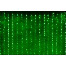 LED-XP-1344-230V Green Световой дождь, зеленый, прозрачный провод, 2,4х3,6м