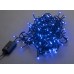 Светодиодная гирлянда LED-BW-200-20M-240V-B синяя, черный провод, 20м