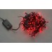 Светодиодная гирлянда LED-BW-200-20M-240V-R красная, черный провод, 20м