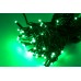Светодиодная гирлянда LED-PL-100-10M-240V-G/BG  зеленая, темно зеленый провод, 10м