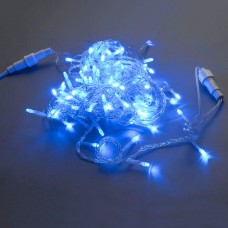 Светодиодная гирлянда LED-PLS-200-20M-240V-B/C-F(B), синяя, прозрачный провод, синий FLASH, соединяемая, 20м