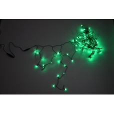 Светодиодная бахрома LED-RPL-180-240V-G зеленая, черный провод, 3,2*0,8 м