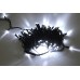 Светодиодная гирлянда LED-PLR-200-20M-24V-W/BL-W/O, белая, черный провод, соединяемая (без силового шнура) 24V, 20м