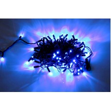 Светодиодная гирлянда LED-PLS-100-10M-240V-B/BL-W/O, синяя, черный провод, соединяемая (без силового шнура) 10м
