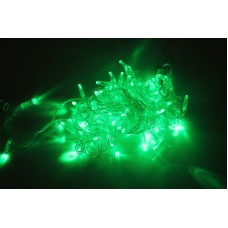 Светодиодная гирлянда LED-PLS-100-10M-240V-G/C-F(G)-W/O зеленая, прозрачный провод, зеленый FLASH (без силового шнура) 10м