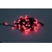 Светодиодная гирлянда шарики LED-PLR-100-15M-25MM-240V-R/BL-W/O красный цвет, черный каучуковый провод, 15М (без силового шнура)