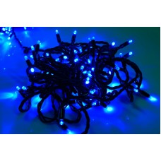 Светодиодная гирлянда LED-PLR-192-20M-24V-B/BL-W/O, синяя, черный провод, соединяемая, 20м (без силового шнура)