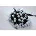 Светодиодная гирлянда шарики LED-PLR-100-15M-25MM-240V-B/BL-W/O синий цвет, черный каучуковый провод, 15М