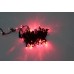 Светодиодная гирлянда LED-PLS-100-10M-240V-R/BL-W/O, красная, черный провод, соединяемая (без силового шнура) 10м