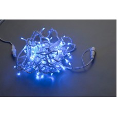 Светодиодная гирлянда LED-PLS-100-10M-240V-B/W-W/O синяя, белый провод, соединяемая (без силового шнура) 10м