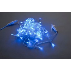 Светодиодная гирлянда LED-PLS-100-10M-240V-B/C-W/O, синяя, прозрачный провод, соединяемая (без силового шнура) 10м
