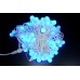 Светодиодная гирлянда шарики LED-PLR-100-15M-240V-B/WH синий цвет, белый каучуковый провод, 15М