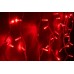 Светодиодная бахрома LED-RPLR-160-4.8M-240V-R/WH-F красная, красный FLASH, белый провод, 4,8*0,6 м