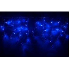 Светодиодная бахрома LED-RPLR-160-4.8M-240V-B/W синяя, белый провод, 4,8*0,6 м