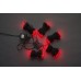 Светодиодный спайдер LED-BS-200*5-20M*5-24V-R красный, черный провод, 5 нитей по 20 м