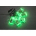 Светодиодный спайдер LED-BS-200*5-20M*5-24V-G зеленый, зеленый Flash, прозрачный провод, 5 нитей по 20 м