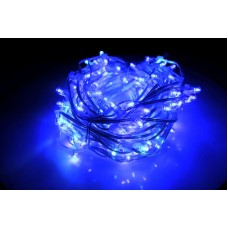 Светодиодный клип-лайт LED-LP-200-30M-12V-B-F(W) синий, белый Flash, прозрачный провод, 30М 
