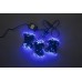 Светодиодный спайдер LED-BS-200*3-20M*3-24V-B синий, черный провод, 3 нити по 20 м