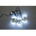Светодиодный спайдер LED-BS-200*3-20M*3-24V-W белый, белый Flash, прозрачный провод