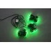 Светодиодный спайдер LED-BS-200*3-20M*3-24V-G зеленый, черный провод, 3 нити по 20 м