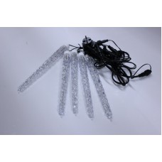 Тающие сосульки LED-PL-IC-SNOW-160L-5-12V-W, белые, акрил, 5шт, 2*0.3м